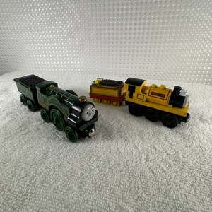 Thomas Wooden Railway Emily and Proteus Trains with Tenders Lot